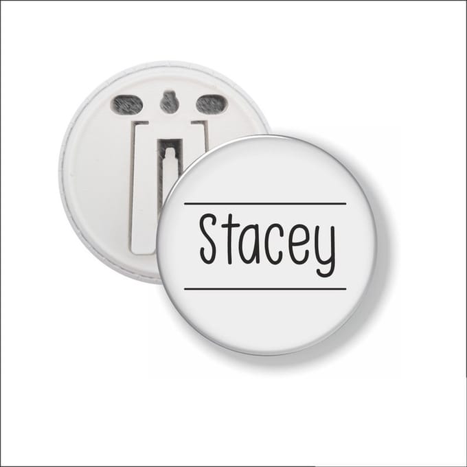Button Met Clip 58 MM - Stacey