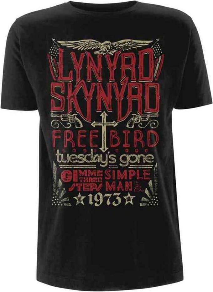 Lynyrd Skynyrd Heren Tshirt -M- Freebird 1973 Hits Zwart