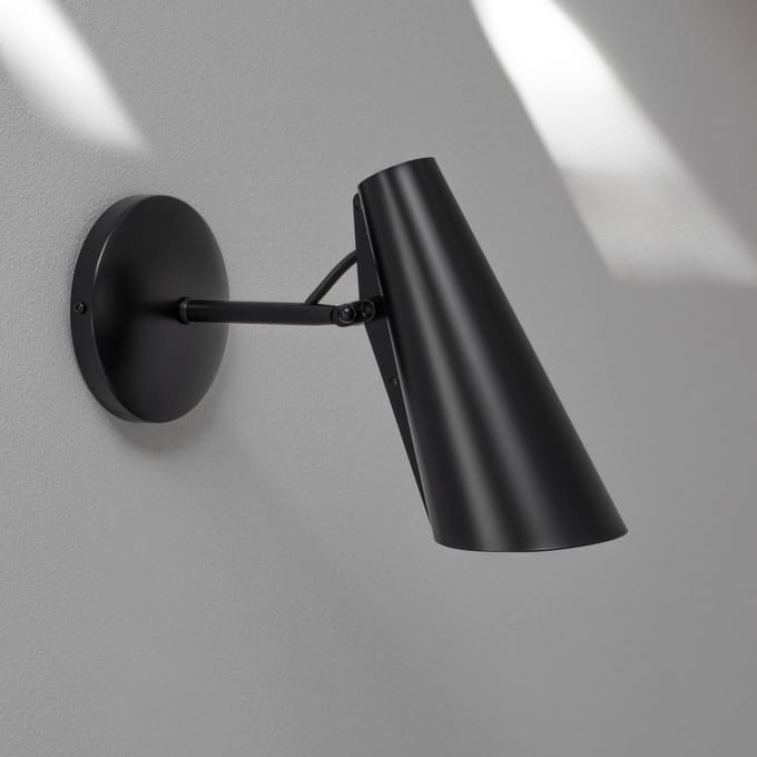 Northern Birdy wandlamp - zwart/zwart - Korte mouw