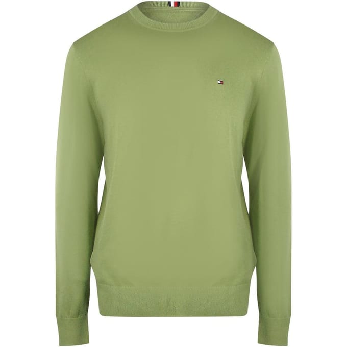 Tommy Hilfiger Heren Faded Crew Neck Sweatshirt (Olijfgroen)