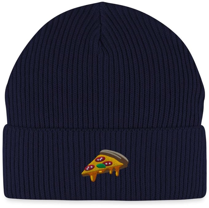 Geborduurde Pizzapunt Uniseks Bio Fisherman Beanie