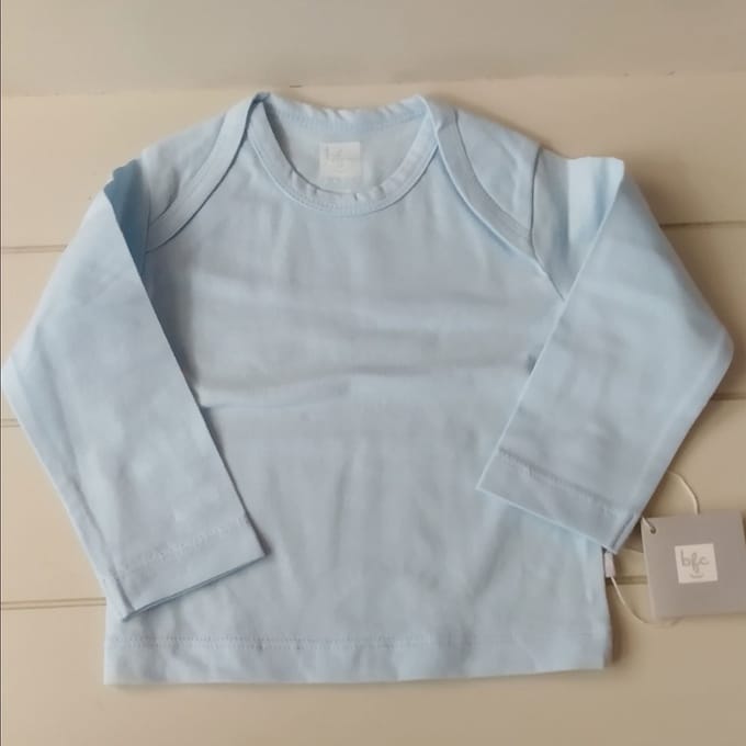 Babyface shirt longsleeve lichtblauw uni maat 62/68