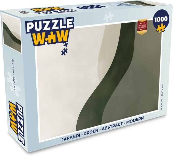 Puzzel Japandi - Groen - Abstract - Modern - Legpuzzel - Puzzel 1000 stukjes volwassenen