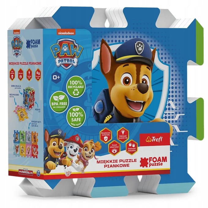 Trefl Paw Patrol Schuim Puzzel - Grote Zachte Mat & Bouwblokken