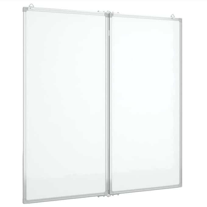 vidaXL - Whiteboard - magnetisch - inklapbaar - 100x100x1,7 - cm - aluminium