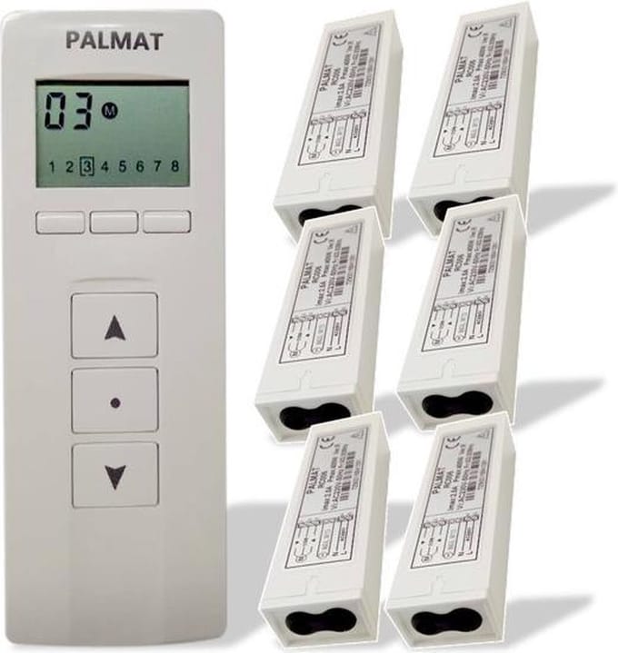 PALMAT 8-kanaals zender en ontvanger (6 stuks)