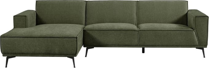 Tower living Leeds 2,5-seater AR + Chaise Lounge L Bottle Green