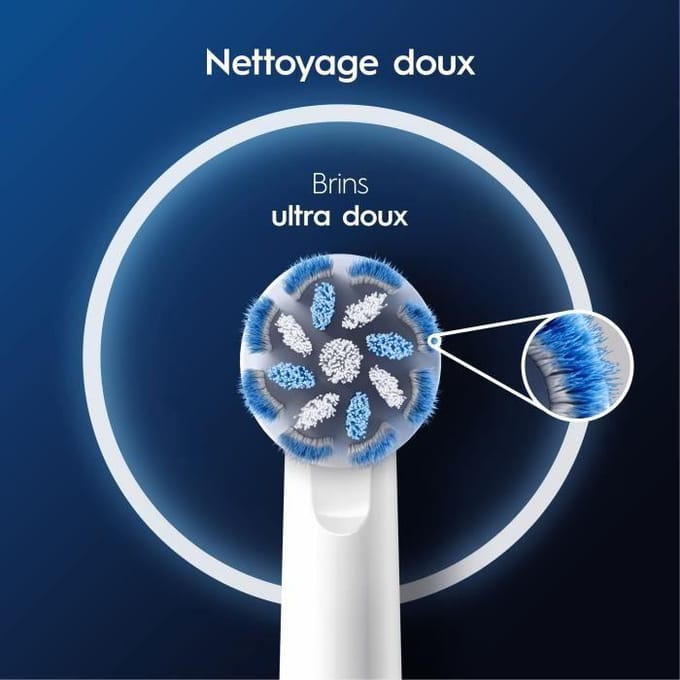 Brossette ORAL-B - Pack de 6 brossettes - Sensitive Clean - Pour brosse à dent électrique