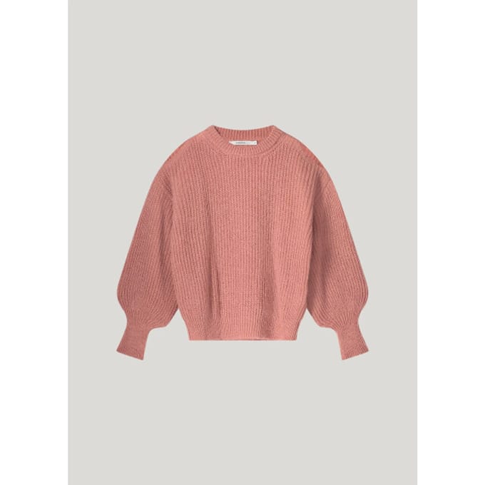 Summum 7s5876-8016 554 bare shoulder sweater airy alpaca blend knit antiquepink