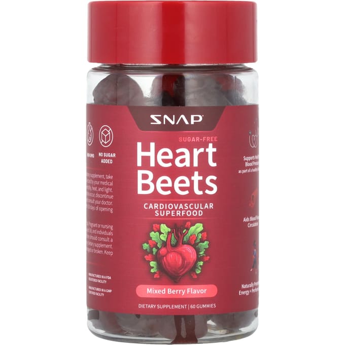 Snap Supplements, hartslag, gemengde bessen, 60 gummies