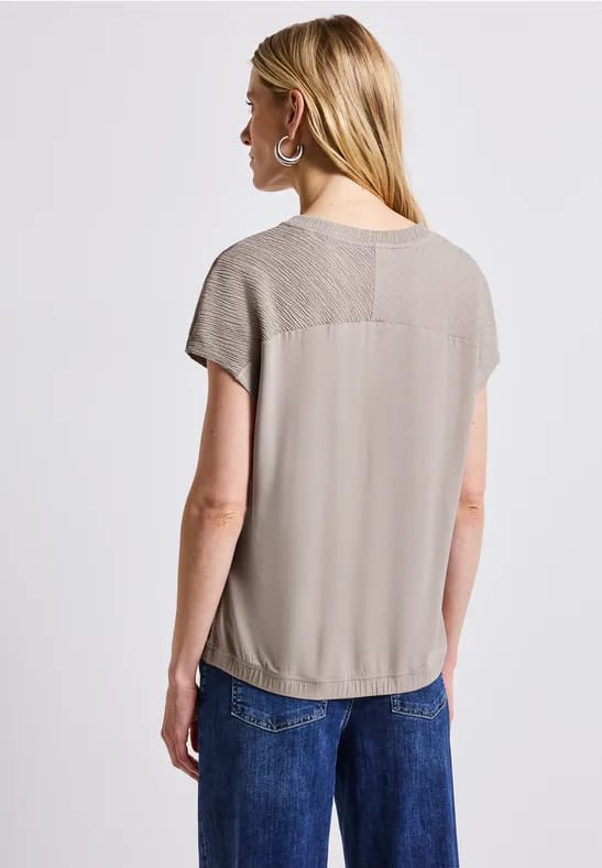 Gestructureerd gemengd shirt