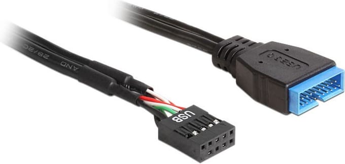 DeLOCK USB internal cable - 9 pin USB header to 19 pin USB 3.0 header - 30 cm