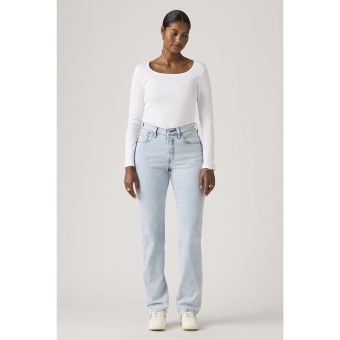 straight fit jeans van katoenmix model '501®'