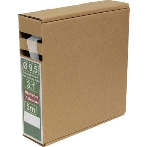 Quadrios 25CA502 Krimpkous met lijm Transparant 9.5 mm 3.2 mm Krimpverhouding:3:1 5 m