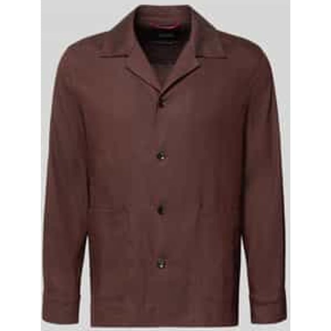 regular fit overhemdjack van linnenmix model 'Malte'