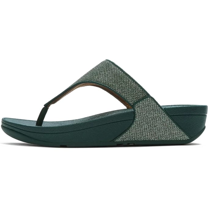 FitFlop Lulu Shimmerglitz Toe-Post Sandals Dames Sandalen - Deep Ocean