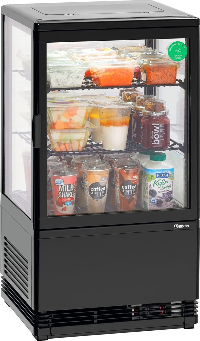 Bartscher Mini-koelvitrine 58L-SW - 58 L - Horeca koelkast