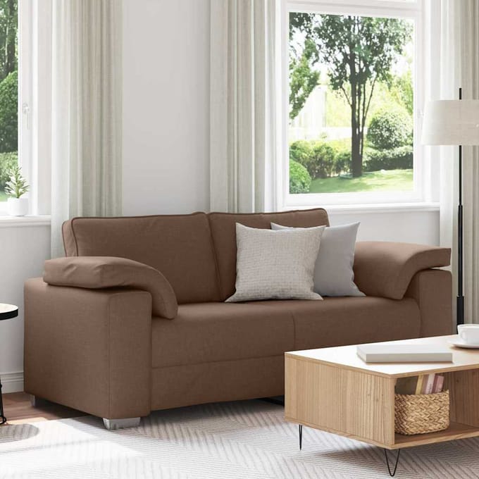 vidaXL - Loveseat - Bruin - 180 - cm - Stof