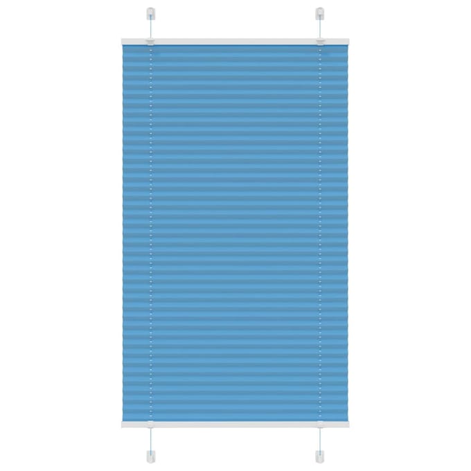 vidaXL - Plissé - rolgordijn - 70x100 - cm - stofbreedte - 69,4 - cm - polyester - blauw