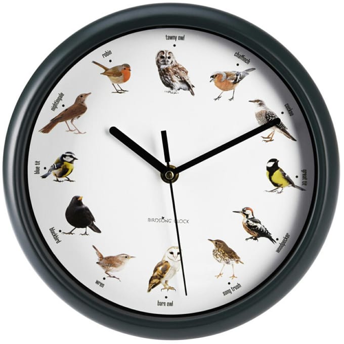 H&S - Collection - Wandklok - met - vogelgeluiden - 25 - cm