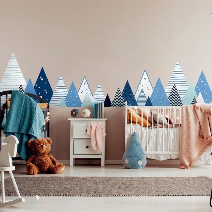 Nabika Scandinavische Bergen Kinderstickers 60 x 100 cm