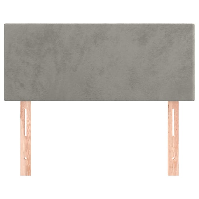 vidaXL - Hoofdbord - 90x5x78/88 - cm - fluweel - lichtgrijs