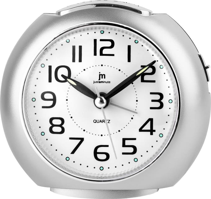 Just a Minute | Wekker | Zilver | Stil uurwerk