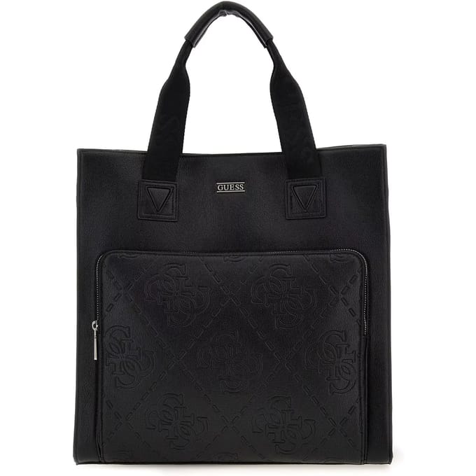 GUESS schoudertas met laptopvak Boston Tote Black zwart