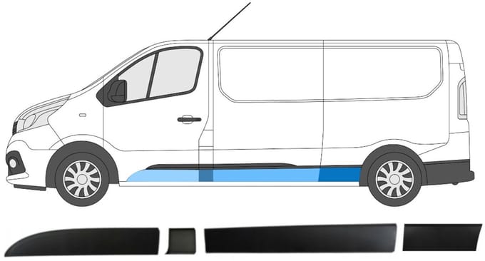 Sierlijsten set voor Renault Trafic 2014- / Links