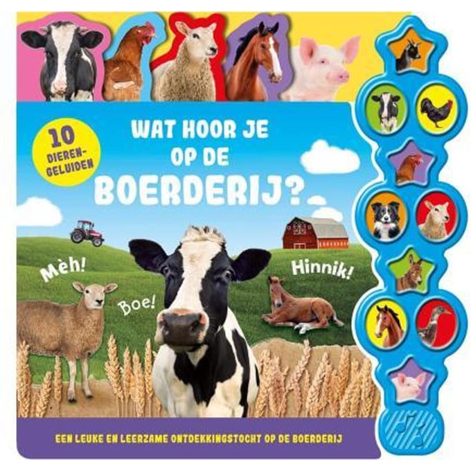 Wat hoor je op de boerderij? Geluidenboeken