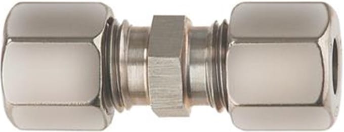 Gimeg rechte knelkoppeling 10 mm X 10 mm staal