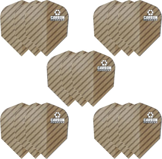 Carbon Dart Flights Set (15 Stuks) - Extra Sterk en Premium Kwaliteit