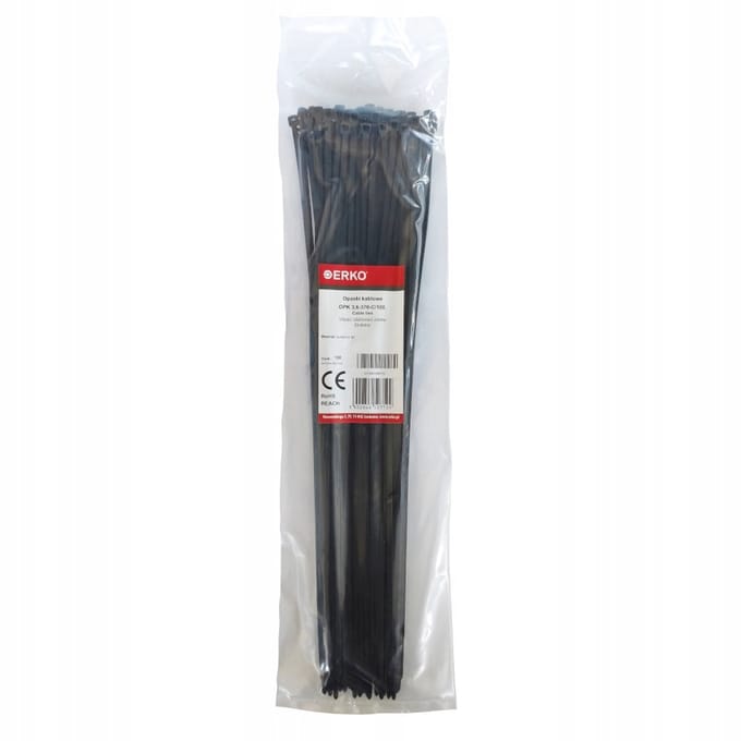 Zwarte Kabelbinders 3,6x370mm - 100 Stuks