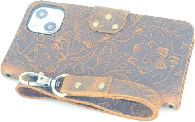 Handgemaakte Echte Zachte Lederen Wallet Hoes voor iPhone 13 2021 Flip Cover