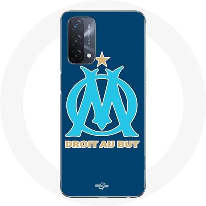 Coque Oppo A93 5G logo om olympique de marseille bleu Fond - Maniacase