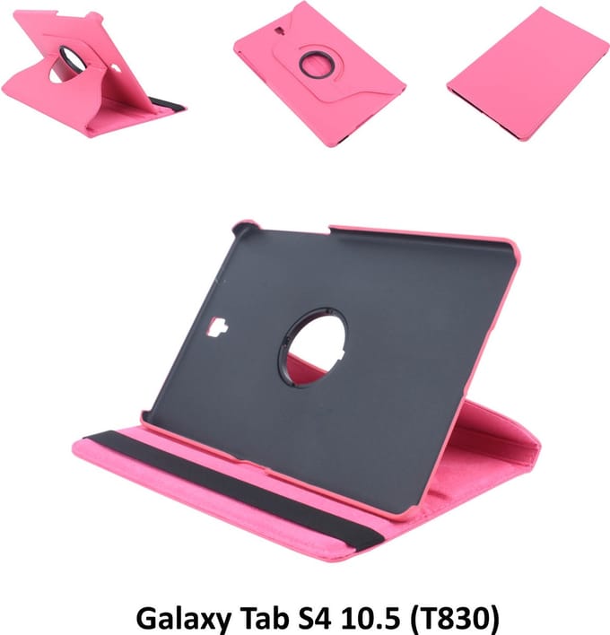 Samsung Galaxy Tab S4 10.5 Draaibare tablethoes Hot Pink voor bescherming van tablet (T830)