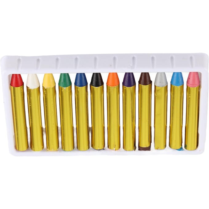 Ensemble de 12 crayons de couleur pour le corps et le visage white