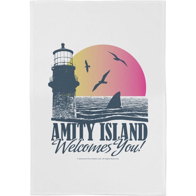 Jaws Amity Island Tea Towel