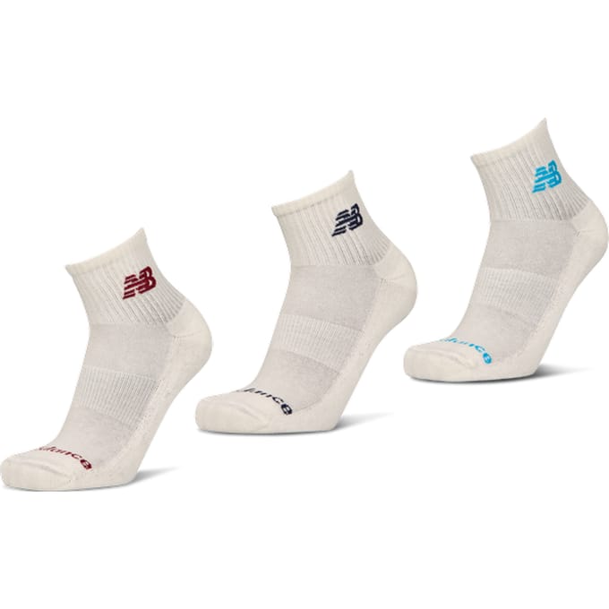 New Balance Ankle 3 Pack Sokken Unisex - Wit - Maat 43-46 - Katoen