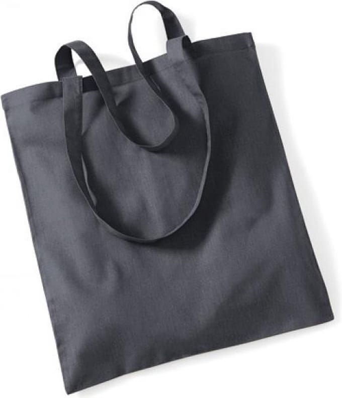 Westford Mill Bag For Life - Long Handles WM101 - Graphite Grey - 38 x 42 cm