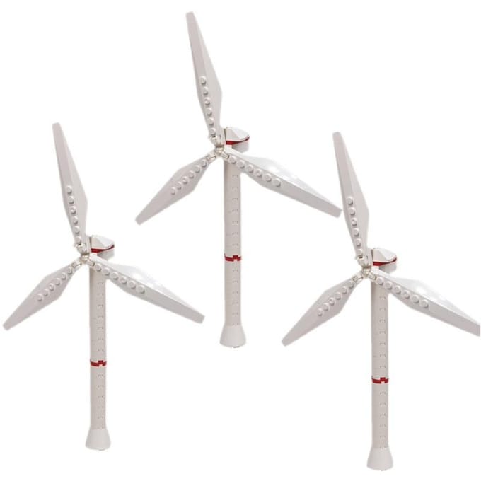 Bouwstenen MOC bouwmodel Windmolen tuinscène decoratie DIY bouwstenen speelgoed white