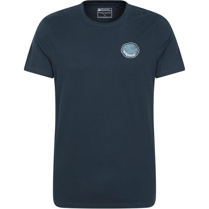 Mountain Warehouse Heren Inverness Tree Ring Organic T-Shirt (Donkerblauw)