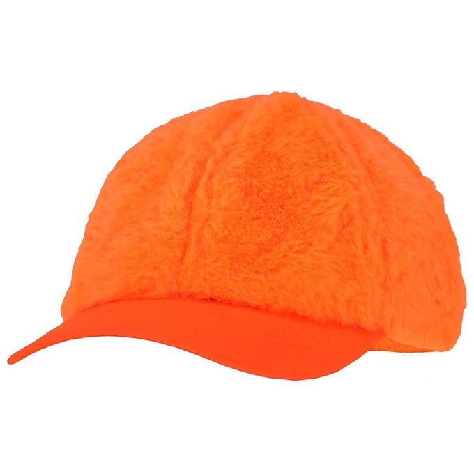 Feestpet - fake fur - neon - Fluor Oranje
