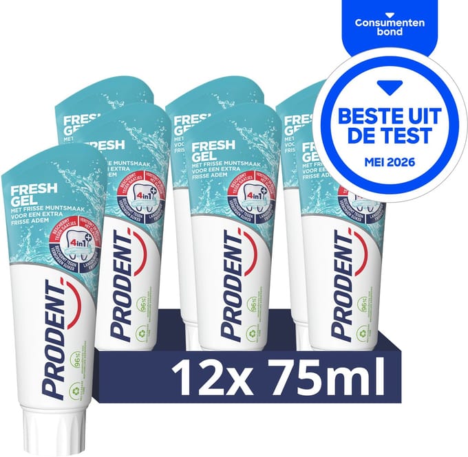 Prodent - Tandpasta - Fresh Gel - 12 x 75 ml - Voordeelverpakking