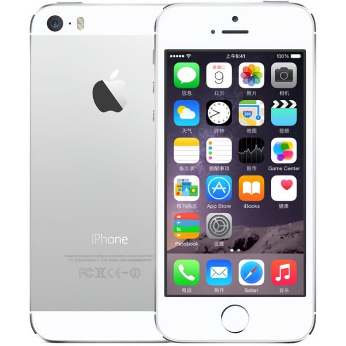 Apple iPhone 5s 16 Go Argent Smartphone Reconditionné Débloqué iOS 12.5.8 Téléphone Portable argenté