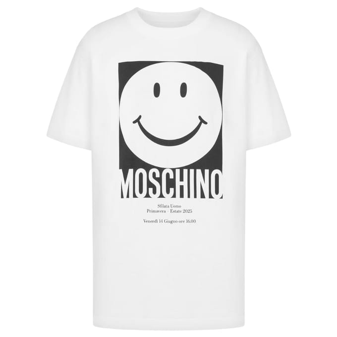 Moschino Smiley Logo Wit T-shirt