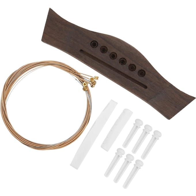 Gitaarbrug Set Snaar Stud Runderbot Topzadel Zadel Snaarinstrument Vervangingsonderdelen black