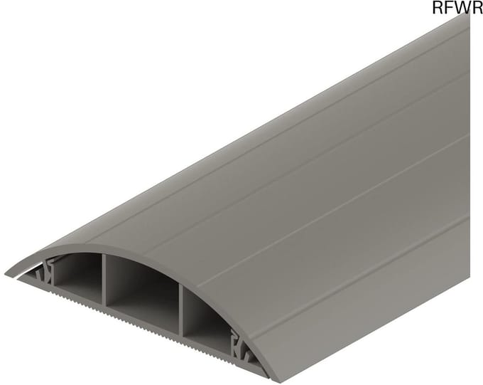 RFWR® Vloerkabelgeleiding Grijs Halfrond voor Maximaal 3 Kabels - Kabelbrug 1m