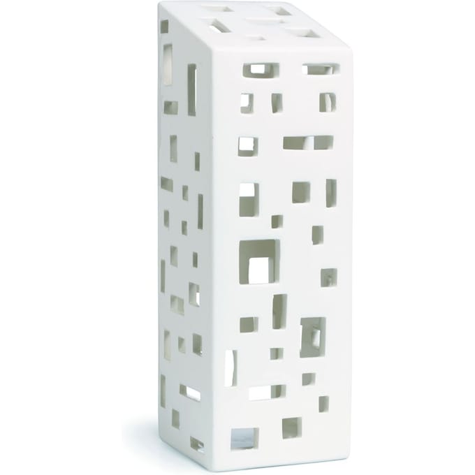 Kähler Design - Urbania Light House theelichthouder - Højhus - wit