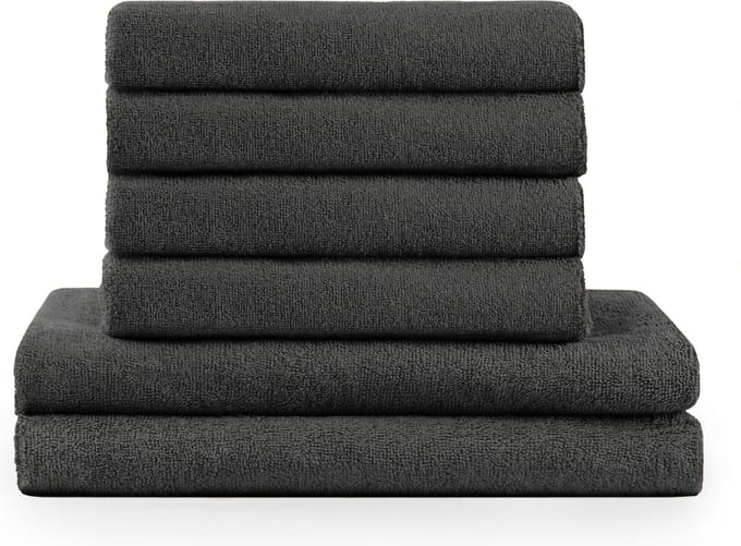 Blumtal Terry Handdoeken Set - 2 x Baddoek & 4 x Handdoek: Antraciet